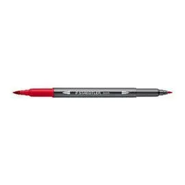 Rotulador Staedtler Doble Punta Pincel 3001 Rojo