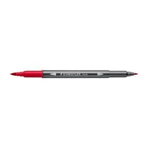 Rotulador Staedtler Doble Punta Pincel 3001 Rojo I