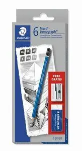 Lapices Mars Lumograph Staedtler Jumbo 61 100 6 ud