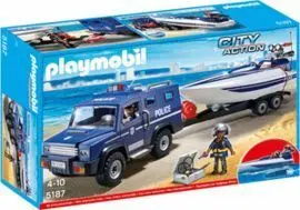Playmobil Coche Policia con Lancha 5187