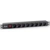 REGLETA EQUIP RACK 19 1U 8 TOMAS 3500W INTERRUPTOR