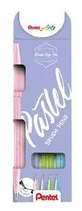 Rotulador Punta de Pincel Estuche Pastel 4 Colores