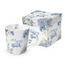 Taza Ocean Life Is Better + Caja Regalo