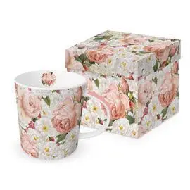 Taza Armonia Flores + Caja Regalo
