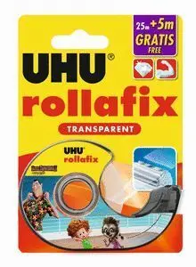 Rollafix Transparente 25 M + 5 M Gratis con Dispen