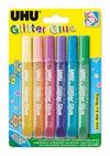PEGAMENTO BARRA UHU GLITTER GLUE PASTEL TUBO 6X10M