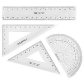 Set Dibujo 4P. regla 15Cm+Esc+Cartab+Semi