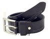 CINTURON PIEL HOMBRE KRONOS PESPUNTE BLANCO MARRON