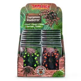 Expositor 18 Goma Borrar Zoo Tarantula