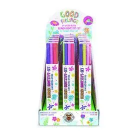 Expositor 18 Sets 9 Lapices de Colores con Forma D