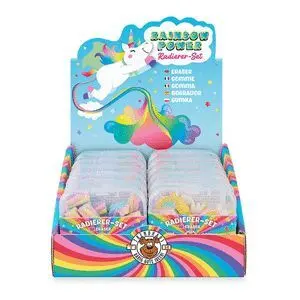 Expositor 12 Gomas de Borrar Arcoiris
