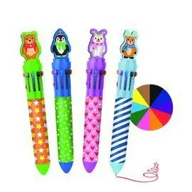 Boligrafo Multicolor con Adorno 4 Modelos Surtidos