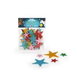 Expositor 10 Estrellas Adhesivas Purpurina 40U