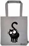 BOLSA GRIS DE TELA ED EL GATO