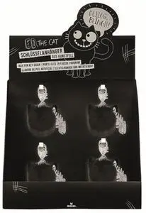 Expositor 12 Llaveros Pompom el Gato