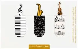 Marcapaginas Magnetico Tema Musica 6 Unidades