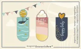 Marcapaginas Magneticos Hello Baby 6 Unidades