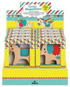 Expositor Juegos Madera Apilar Palitos 8 Unidades
