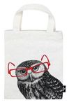 BOLSA DE TELA PARA LIBROS BUHO