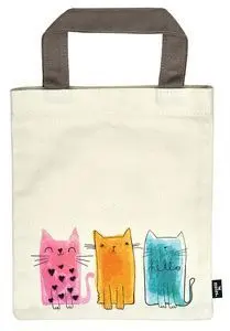 Bolsa de Tela para Libros Trio Gatos (6)