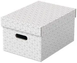 Pack 3U Caja Carton Decorativa Blanco 365X265X205M
