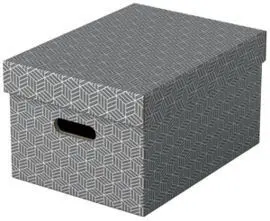 Pack 3U Caja Carton Decorativa Gris 365X265X205