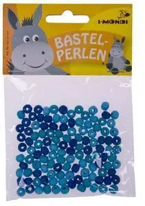 Perlas Madera Azul Degradado 120 Piezas Tamaño 6 M