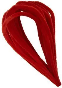 Varilla Chenille Color Rojo 15 Piezas