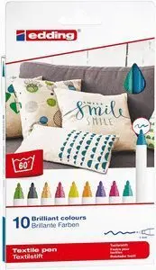 Rotulador Textil 4600 Edding Estuche 10 Colores Su