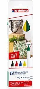 Rotulador Textil 4600 Edding Estuche 5 Colores Bas