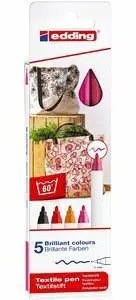 Rotulador Textil 4600 Edding Estuche 5 Colores Cal