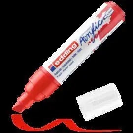 Marcador Acrilico Edding 5000 Trazo Grueso Rojo Tr