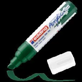 Marcador Acrilico Edding 5000 Trazo Grueso Verde M