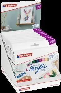 Expositor 9 Packs Marcadores Acrilico Edding 5100/