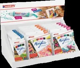 Expositor 18 Pack Marcador Acrilico Edding 5300 /5