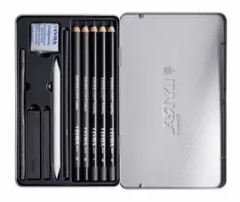 Set Carbon Lyra Rembrandt Estuche Metal 11 uds