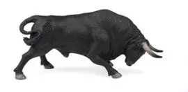 Toro Bravo Negro Zaino Embistiendo