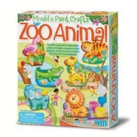 Juego 4M Moldea y Pinta Animales del Zoo
