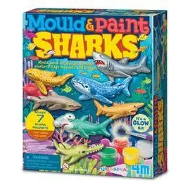 Juego Mould Paint Imanes de Tiburones Glow In Th