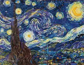 Diamond Dotz Noche Estrellada (Van Gogh)