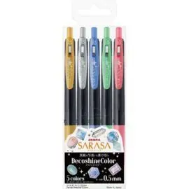 Boligrafo Zebra Sarasa Clip Decoshine 5 Colores Br