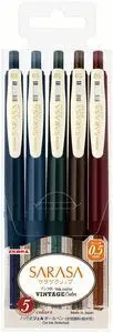 Boligrafo Zebra Sarasa Clip 5 Colores Vintage