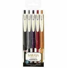 Boligrafo Zebra Sarasa Clip 5 Colores Vintage 2
