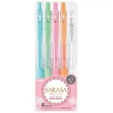 Boligrafo Zebra Sarasa Gel Clip 0,5 Milk 5 Colores