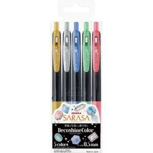 Boligrafo Zebra Sarasa Clip Decoshine 5 Colores Br