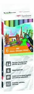 Rotulador Tombow Dual Brush Set 6 Colores Pastel C