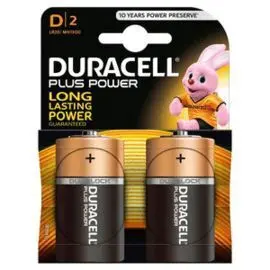 Pila Alcalina Duracell Plus Power D Lr20 Blister 2