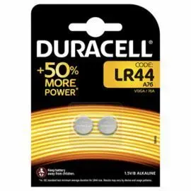 Pila Boton Alcalina Duracell Lr44 1,5V Blister 2 u