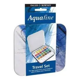 Set Acuarela Mini Aquafine 24 Colores Caja Metalic