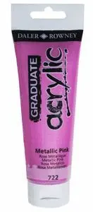 Pintura Acrilica Graduate 120Ml Rosa Metalico
